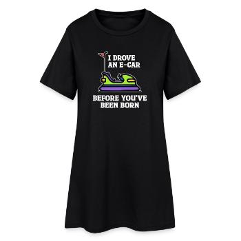 Ravitaillement en carburant électrique de la voiture électrique Électricité - Robe T-shirt Femme - noir - Devant