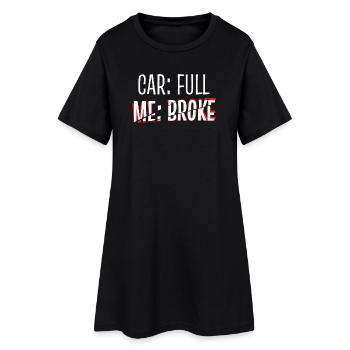 Elektrische Energie Tanken Statement Zapfsäule - Frauen T-Shirt-Kleid - Schwarz - Vorne