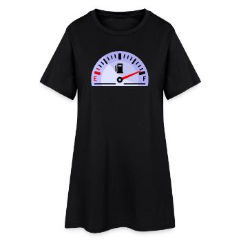 Ravitaillement en énergie électrique de la station-service - Robe T-shirt Femme - noir - Devant
