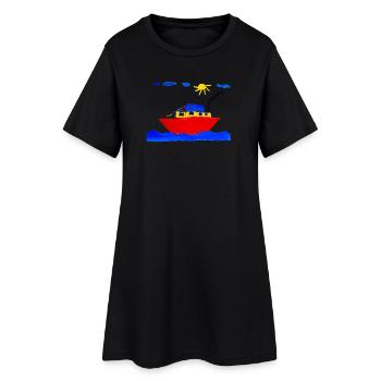 Défroisseur des Fêtes - Robe T-shirt Femme - noir - Devant