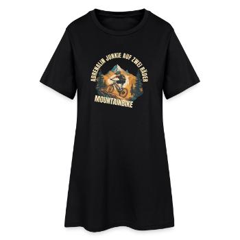 Adrenalin Junkie auf zwei Räder - Frauen T-Shirt-Kleid - Schwarz - Vorne