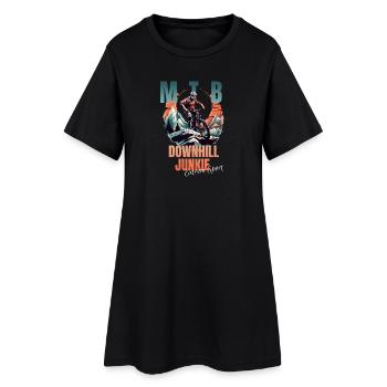 Downhill Junkie - Frauen T-Shirt-Kleid - Schwarz - Vorne