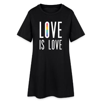 Mois de la fierté LGBT - Love is Love - Robe T-shirt Femme - noir - Devant