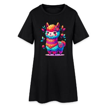 Alpaga - Robe T-shirt Femme - noir - Devant