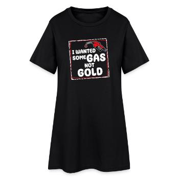 Station d’essence Ravitaillement en diesel Déclaration Électricité - Robe T-shirt Femme - noir - Devant
