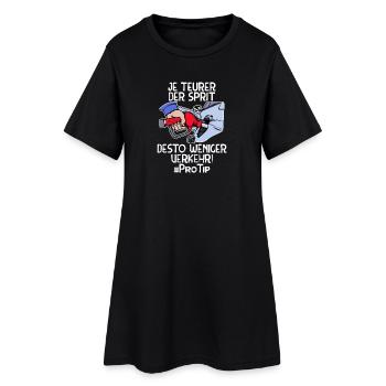 Ravitaillement en carburant Essence Diesel Déclaration Pompe à carburant Électricité - Robe T-shirt Femme - noir - Devant