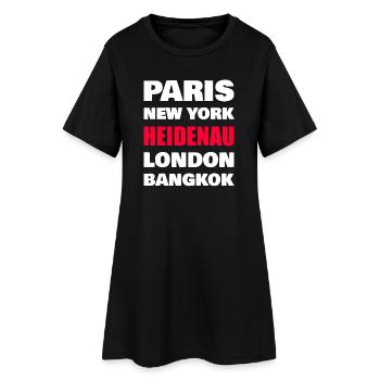 Chemise Heidenau – Petite ville contre métropoles mondiales - Robe T-shirt Femme - noir - Devant