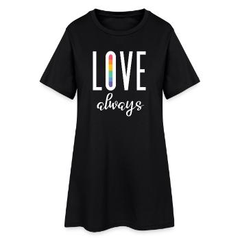 Mois de la fierté LGBT - Love Always - Robe T-shirt Femme - noir - Devant