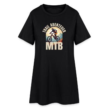 MTB: Trail Abenteuer - Frauen T-Shirt-Kleid - Schwarz - Vorne