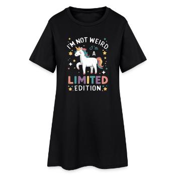 Je ne suis pas bizarre, je suis une édition limitée - Licorne - Robe T-shirt Femme - noir - Devant