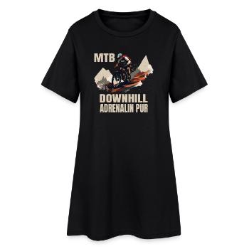 Downhill: Adrenalin pur - Frauen T-Shirt-Kleid - Schwarz - Vorne