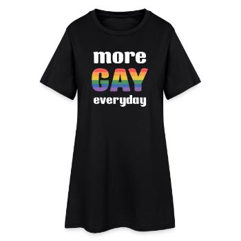 Mois de la fierté LGBT - Plus de gay tous les jours - Robe T-shirt Femme - noir - Devant