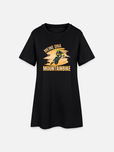 Meine DNA - Mountainbike - Frauen T-Shirt-Kleid - Schwarz