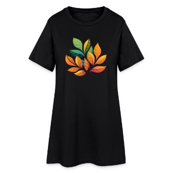 Design de Plante - Robe T-shirt Femme - noir - Devant
