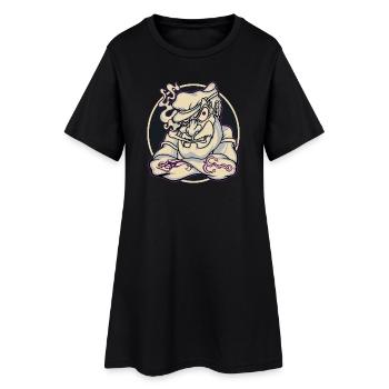 Capitan - Frauen T-Shirt-Kleid - Schwarz - Vorne