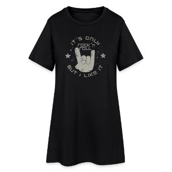 only Rock 'n' Roll - Frauen T-Shirt-Kleid - Schwarz - Vorne