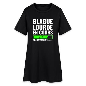 heavy joke in progress please wait - Women’s T-Shirt Dress - black - Front