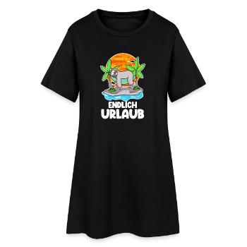 Urlaub Spruch - Frauen T-Shirt-Kleid - Schwarz - Vorne