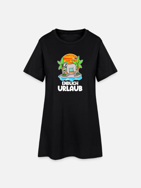 Urlaub Spruch - Frauen T-Shirt-Kleid - Schwarz