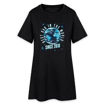 Meilleur papa du monde depuis la fête des pères 2010 - Robe T-shirt Femme - noir - Devant