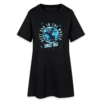 Bester Papa der Welt seit 1961 Vatertag - Frauen T-Shirt-Kleid - Schwarz - Vorne