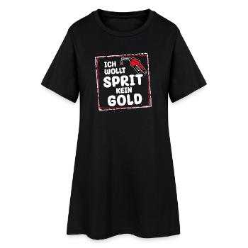 Essence diesel pompe à carburant ravitaillement en carburant station-service énergie - Robe T-shirt Femme - noir - Devant