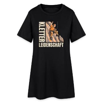 Kletter Leidenschaft - Frauen T-Shirt-Kleid - Schwarz - Vorne