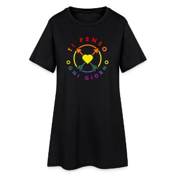 TI PENSO OGNI GIORNO - Women’s T-Shirt Dress - black - Front
