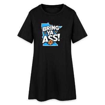 Affiche Basket Amicale et Motivante - Robe T-shirt Femme - noir - Devant