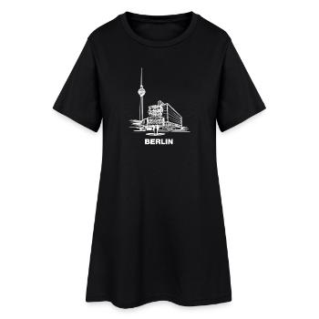 Berlin - Alex/Fernsehturm - Frauen T-Shirt-Kleid - Schwarz - Vorne