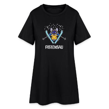 Wintersport Eishockey Snowboard Biathlon Spruch - Frauen T-Shirt-Kleid - Schwarz - Vorne