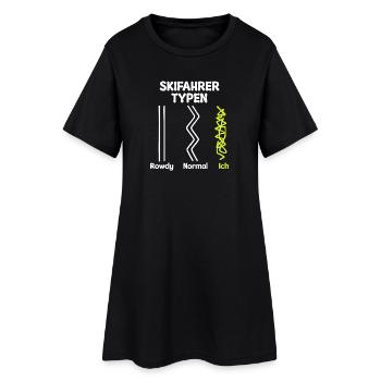 Ski Sports d’hiver Déclaration des skieurs Hiver - Robe T-shirt Femme - noir - Devant