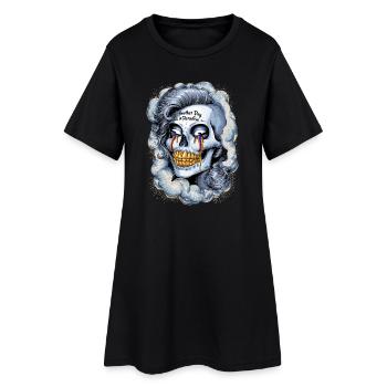 Another Day in Paradise - Skeletal Skull - Women’s T-Shirt Dress - black - Front