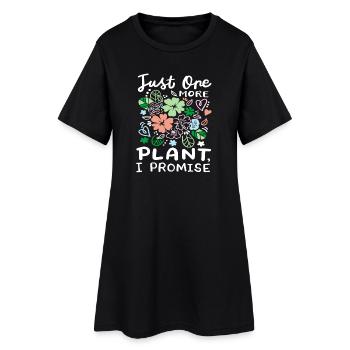 Pflanzen Blumen Garten - Frauen T-Shirt-Kleid - Schwarz - Vorne