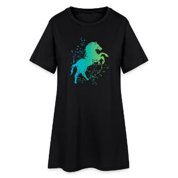 Pferd Illustration Explosion Kunst Symbol icon - Frauen T-Shirt-Kleid - Schwarz - Vorne
