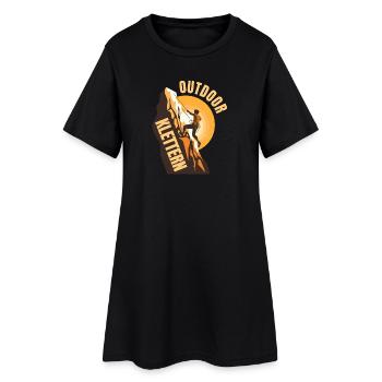 Outdoor Klettern - Frauen T-Shirt-Kleid - Schwarz - Vorne