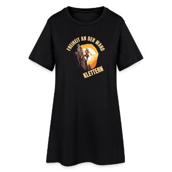Freiheit an der Wand - Frauen T-Shirt-Kleid - Schwarz - Vorne