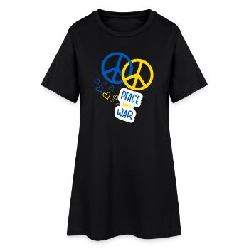 Peace not war (Yellow & Blue) - Women’s T-Shirt Dress - black - Front