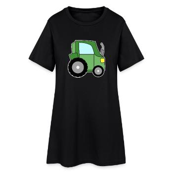 Tracteur vert - Robe T-shirt Femme - noir - Devant