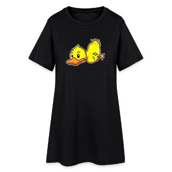 Canard - Robe T-shirt Femme - noir - Devant