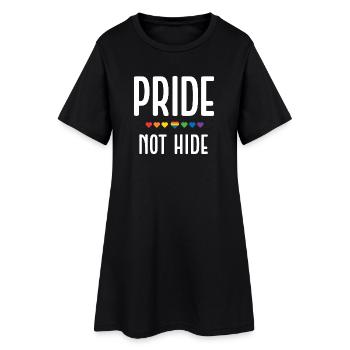 Mois de la fierté LGBT - Pride, not hide - Robe T-shirt Femme - noir - Devant