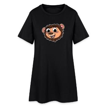 Lion Head Animal - Women’s T-Shirt Dress - black - Front