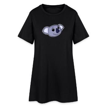 Koala Bear Head - Women’s T-Shirt Dress - black - Front