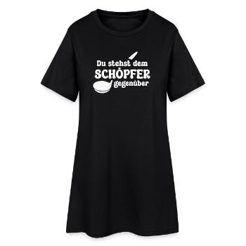 Koch Köchin Chefkoch - Frauen T-Shirt-Kleid - Schwarz - Vorne