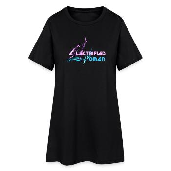 electrified women lightning - Frauen T-Shirt-Kleid - Schwarz - Vorne