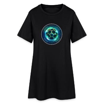 Emblème Neon Football Tech - Robe T-shirt Femme - noir - Devant