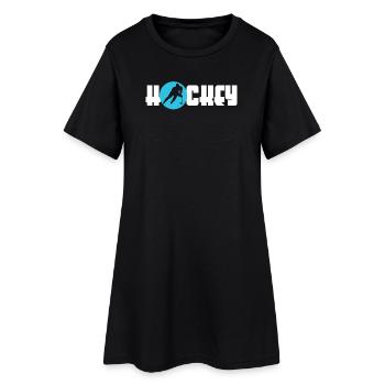 Sports d’hiver Hockey sur glace Skieurs Ski froid - Robe T-shirt Femme - noir - Devant