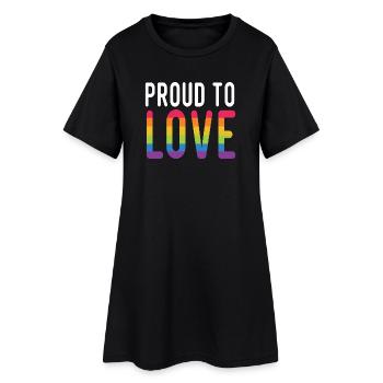 LGBT Pride Month - Proud to Love - Women’s T-Shirt Dress - black - Front
