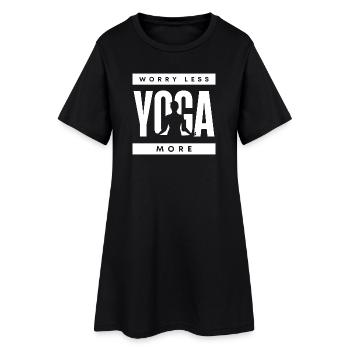 Citation amusante de yoga - Robe T-shirt Femme - noir - Devant