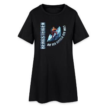 Auf den Gipfeln der Welt - Frauen T-Shirt-Kleid - Schwarz - Vorne